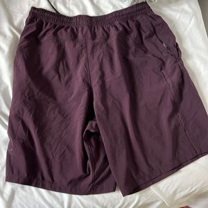 Maroon Lululemon shorts, Liner, 7”